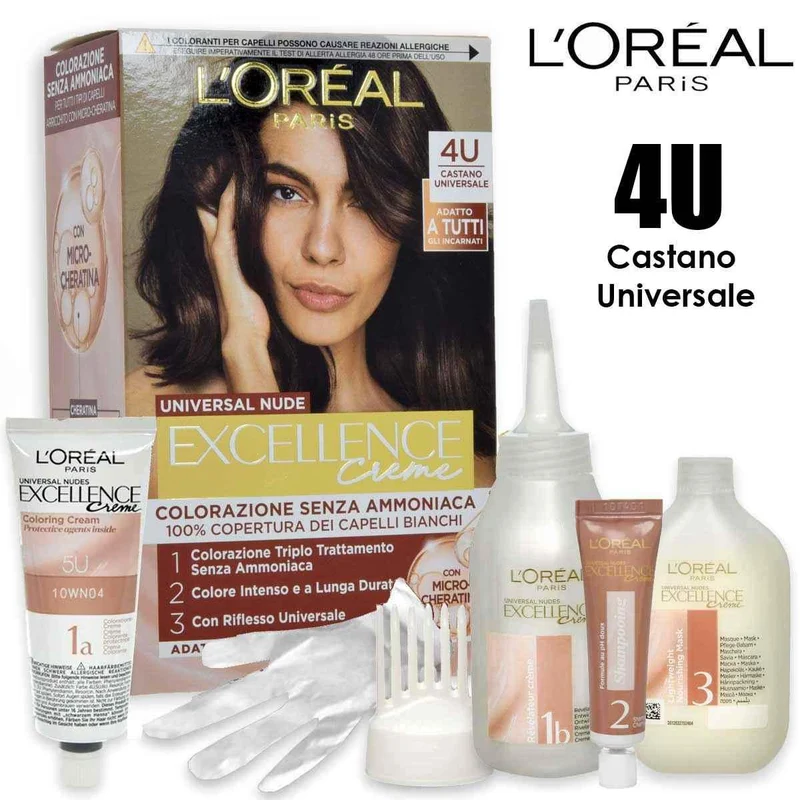 L'Oreal Excellence Nude 4U Castano Universale — Colorazione capelli