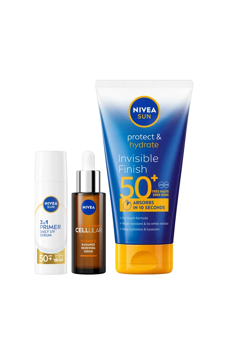 Routine éclat & protection solaire - Visage & corps - 3 produits