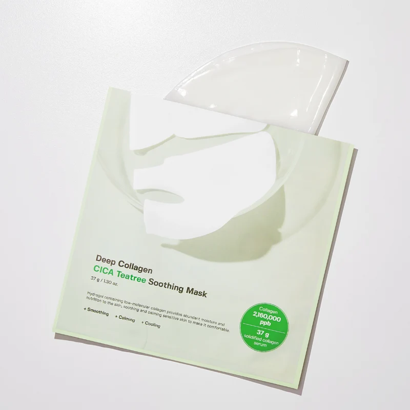 Sungboon Editor Deep Collagene Cica Tea Tree Maschera Hydrogel Lenitiva 37g — Maschera hydrogel