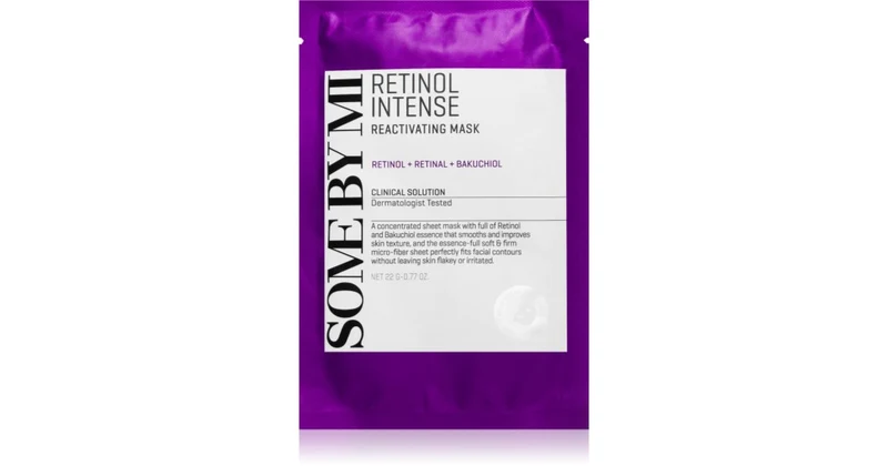Some By Mi Retinolo Intense Reactivating Maschera in Tessuto Anti-Aging 22g — Maschera in tessuto