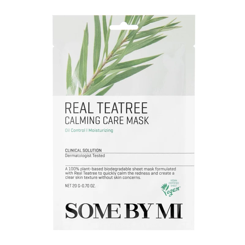 Some By Mi Real Teatree Lenitivo Care Maschera 20g — Maschera in tessuto