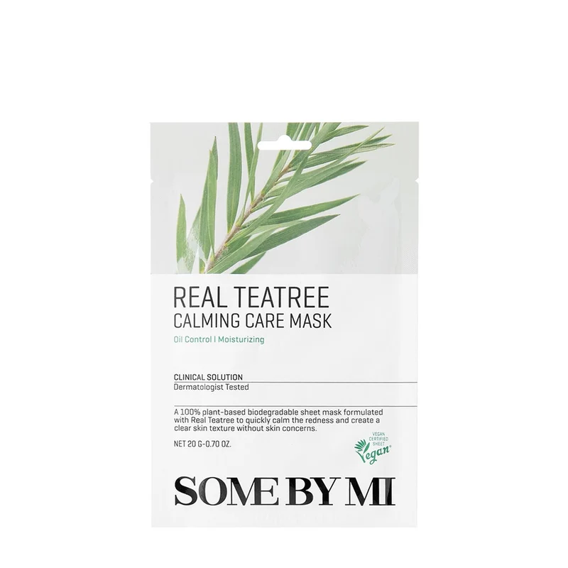 Some By Mi Real Teatree Lenitivo Care Maschera 20g — Maschera in tessuto
