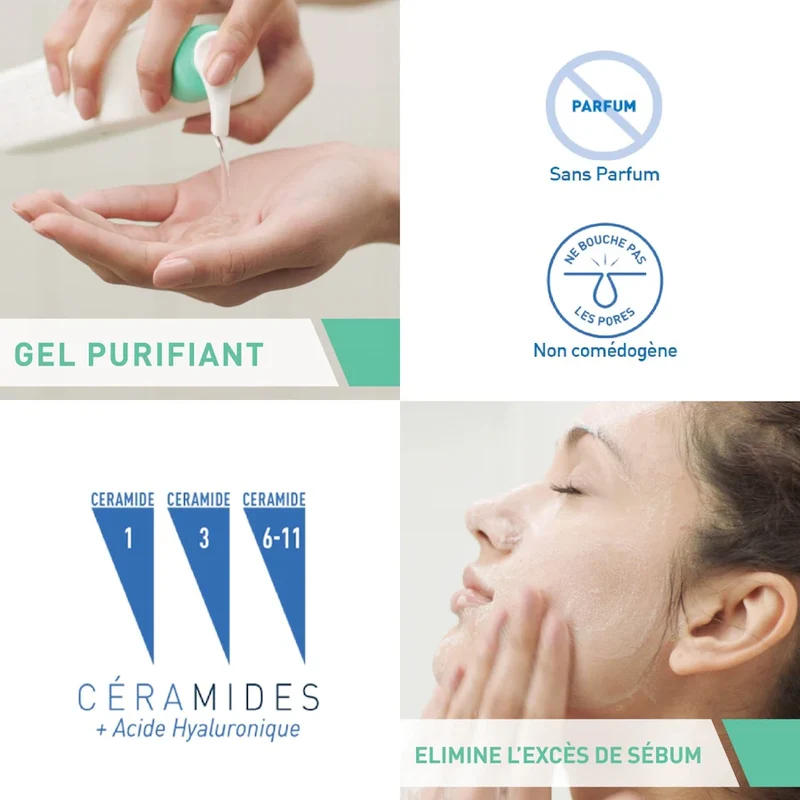 Cerave Gel Moussant Visage Pour Les Peaux Normales À Grasses