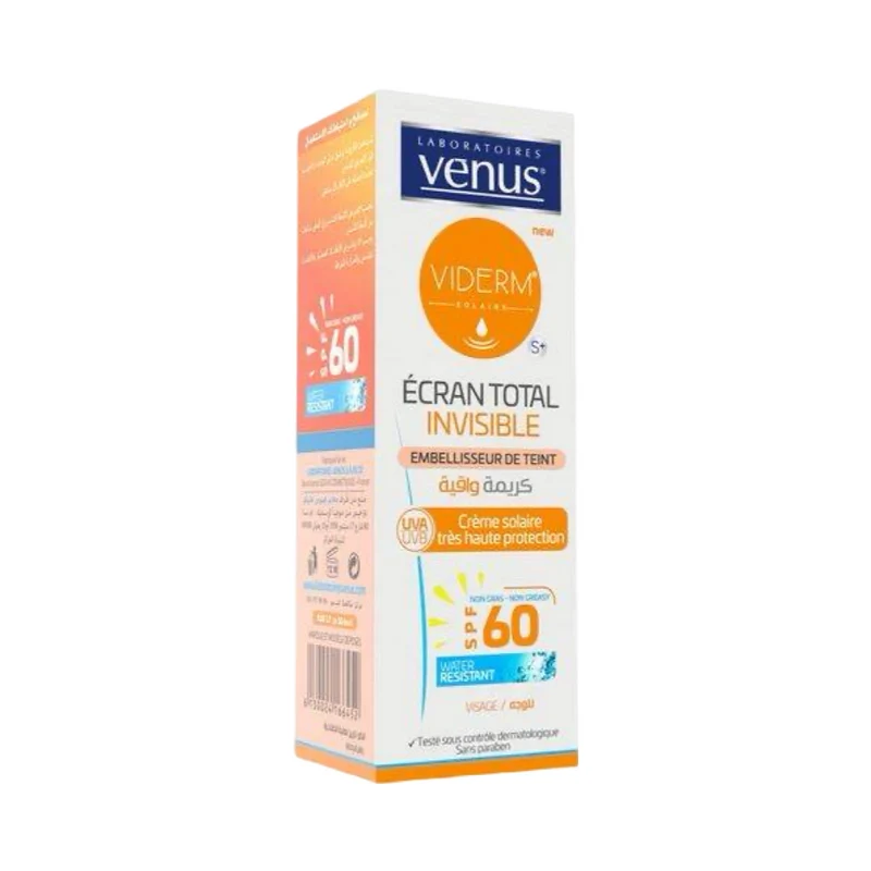 Venus Viderm Ecran Total Invisible Crème Solaire Très Haute Protection