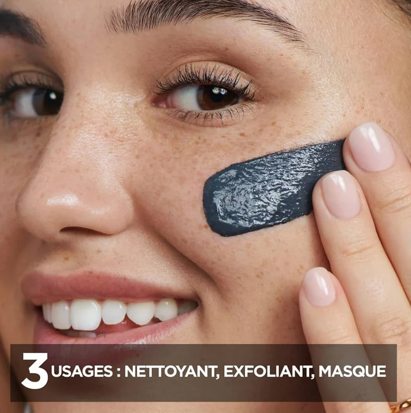 Garnier Pure Active 3En1 Nettoyant Exfoliant Masque Réduit Les Points Noirs - Bha & Charbon