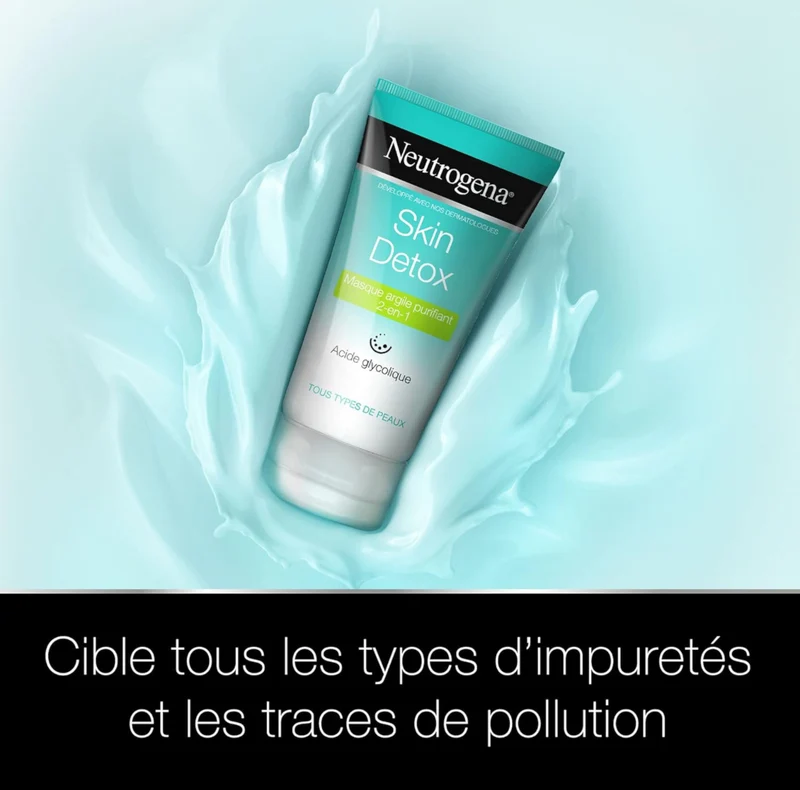 Neutrogena Skin Detox Masque Argile Purifiant 2-En-1
