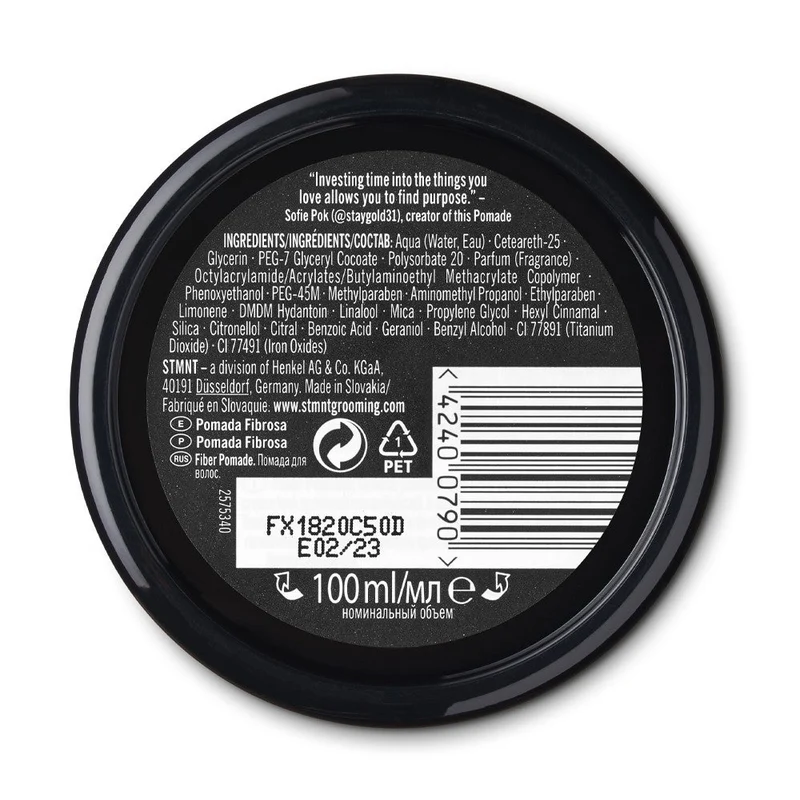 Schwarzkopf STMNT Fiber Pomade 100 ml — Pomata capelli