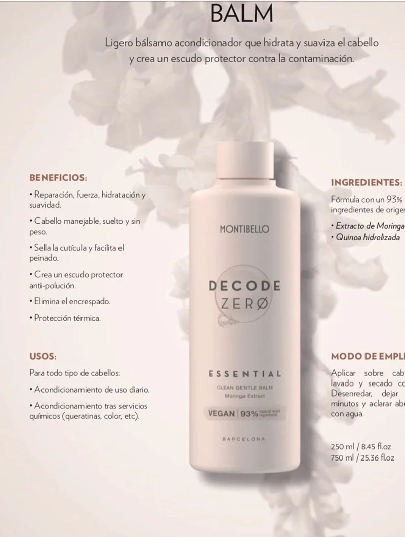 Montibello Decode Zero Essential Clean Gentle Balm 250ml — Balsamo Capelli