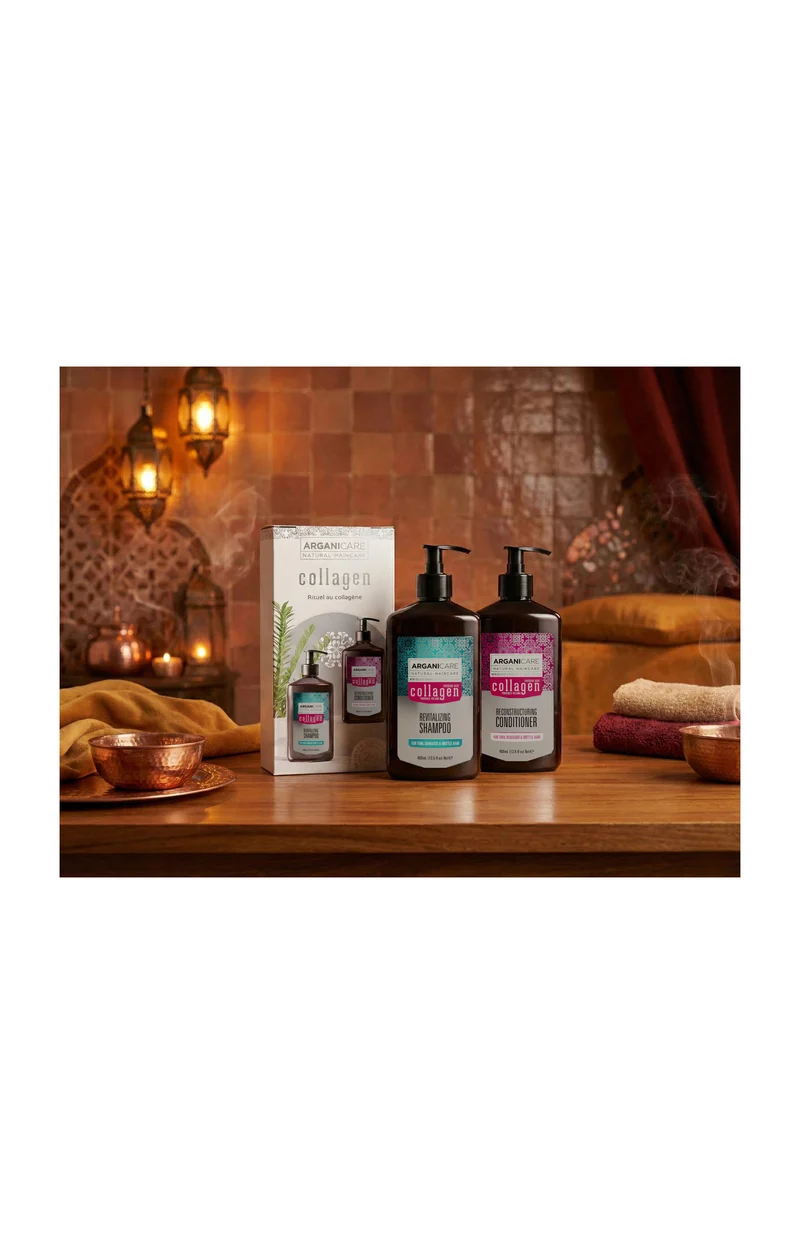 Coffret nourrissant - Collagène - Cheveux fins, dévitalisés & sans volume - 2 x 400 ml