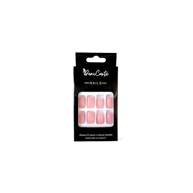 Deni carte Deni Carte Tipsy Square Unghie finte Rosa caldo — Unghie finte