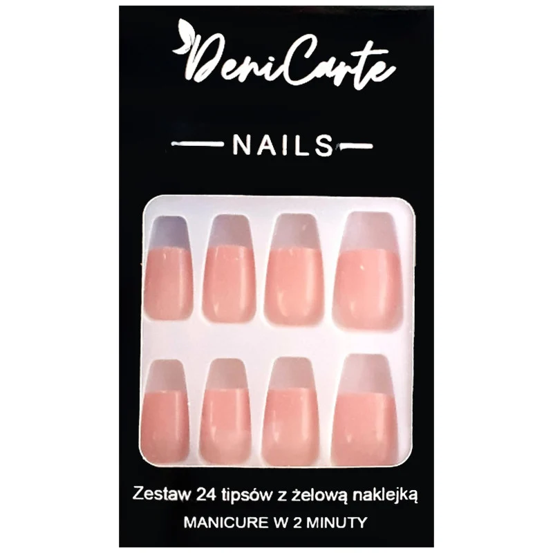 Deni carte Deni Carte Tipsy Square Unghie finte Rosa caldo — Unghie finte