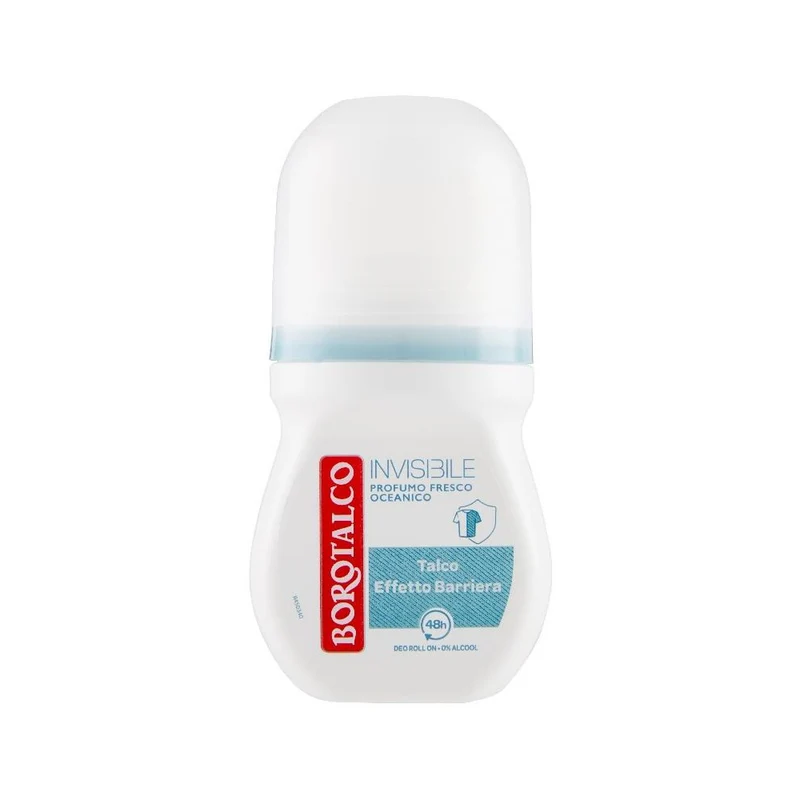 Borotalco Deo Roll-On Invisible Fresco talco effetto barriera 50 ml — Deodorante roll-on