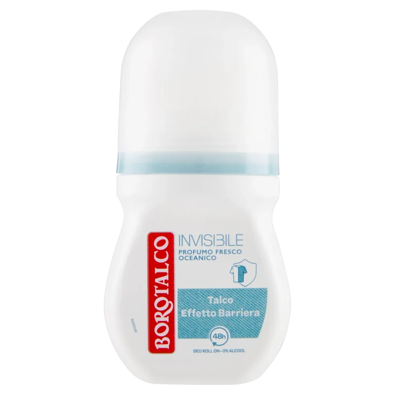 Borotalco Deo Roll-On Invisible Fresco talco effetto barriera 50 ml — Deodorante roll-on