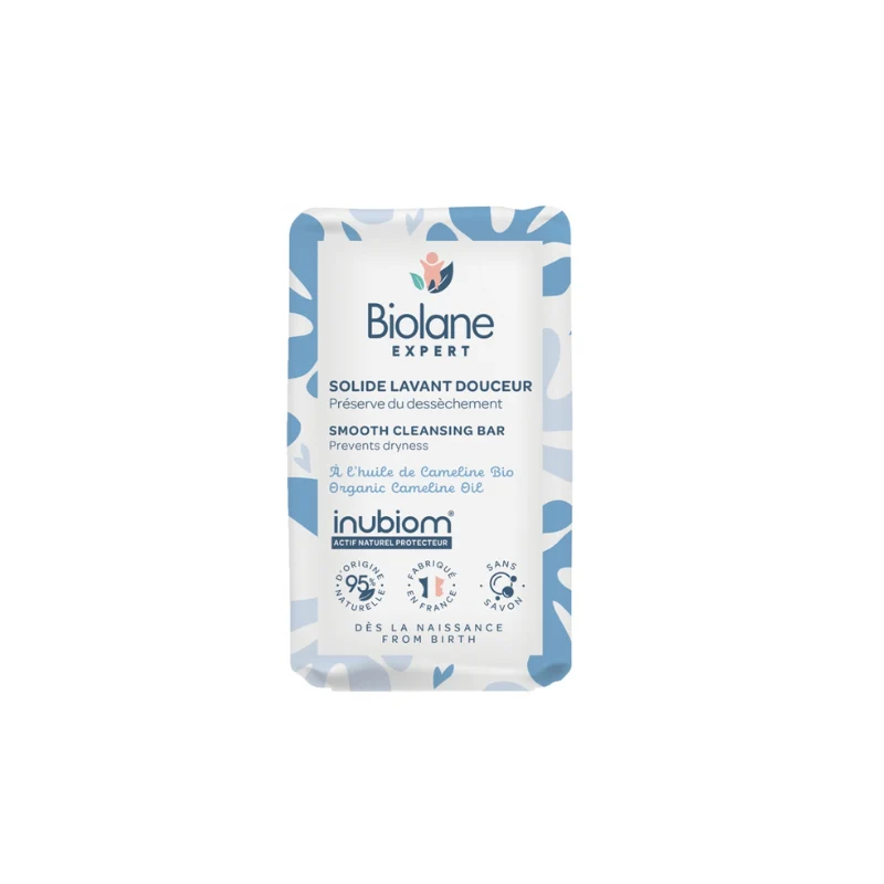 Biolane Expert Olio di Camelina Biologico 75 g — Sapone Solido Delicato