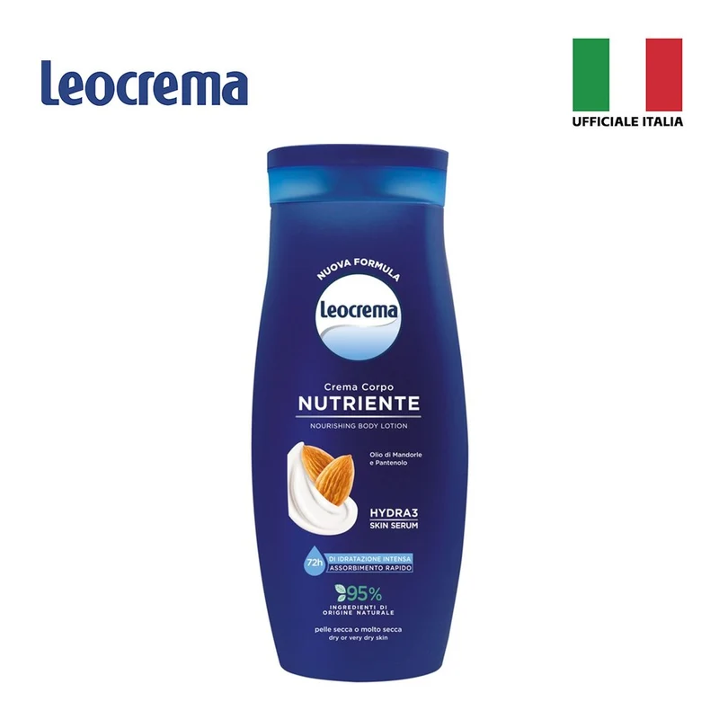 Leocrema Fluida Crema Corpo Nutriente Olio di Mandorle Pantenolo 250 ml — Crema corpo