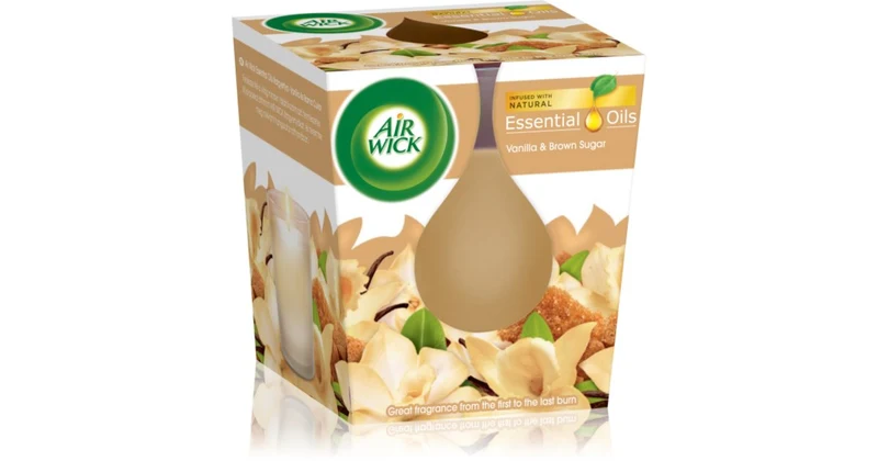 Air Wick Essential Oil Vanilla & Brown Sugar 105 g — Candela Profumata