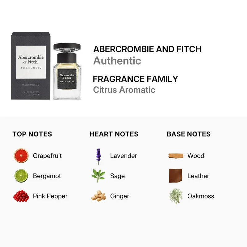 Abercrombie & Fitch Authentic Uomo 30 ml — Eau de Toilette