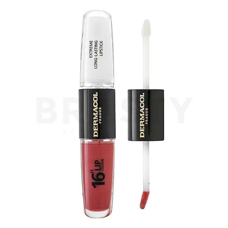 Dermacol Colore E Lucidalabbra Bifasico A Lunga Tenuta 16H Lip Color Extreme Long-Lasting 28 4 + 4 ml — Lucidalabbra
