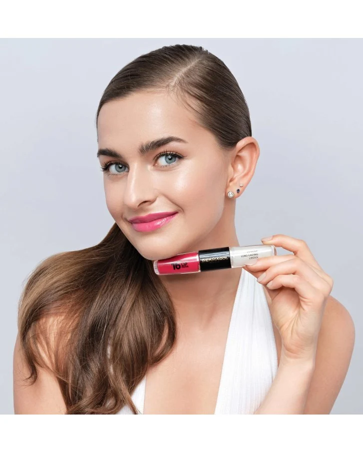 Dermacol Colore E Lucidalabbra Bifasico A Lunga Tenuta 16H Lip Color Extreme Long-Lasting 28 4 + 4 ml — Lucidalabbra