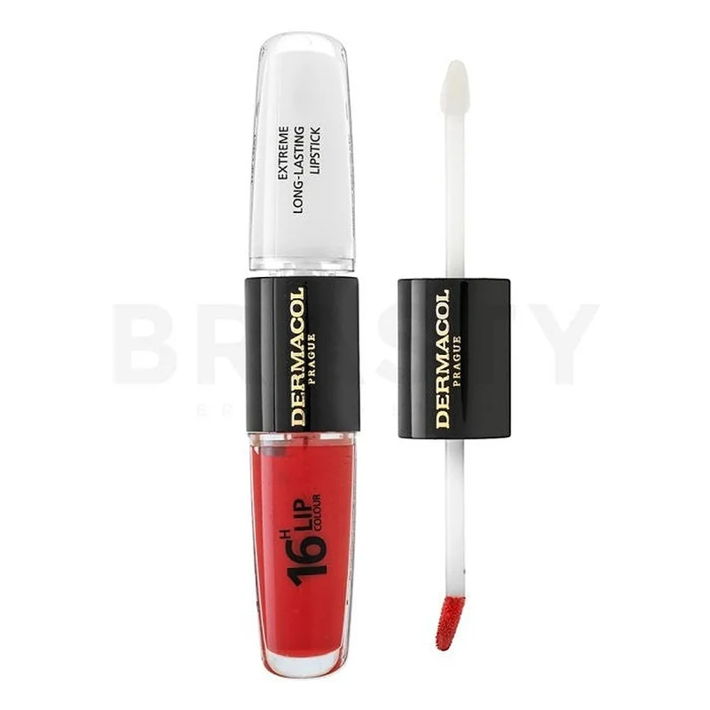 Dermacol Colore E Lucidalabbra Bifasico A Lunga Tenuta 16H Lip Color Extreme Long-Lasting 3 4 + 4 ml — Rossetto liquido