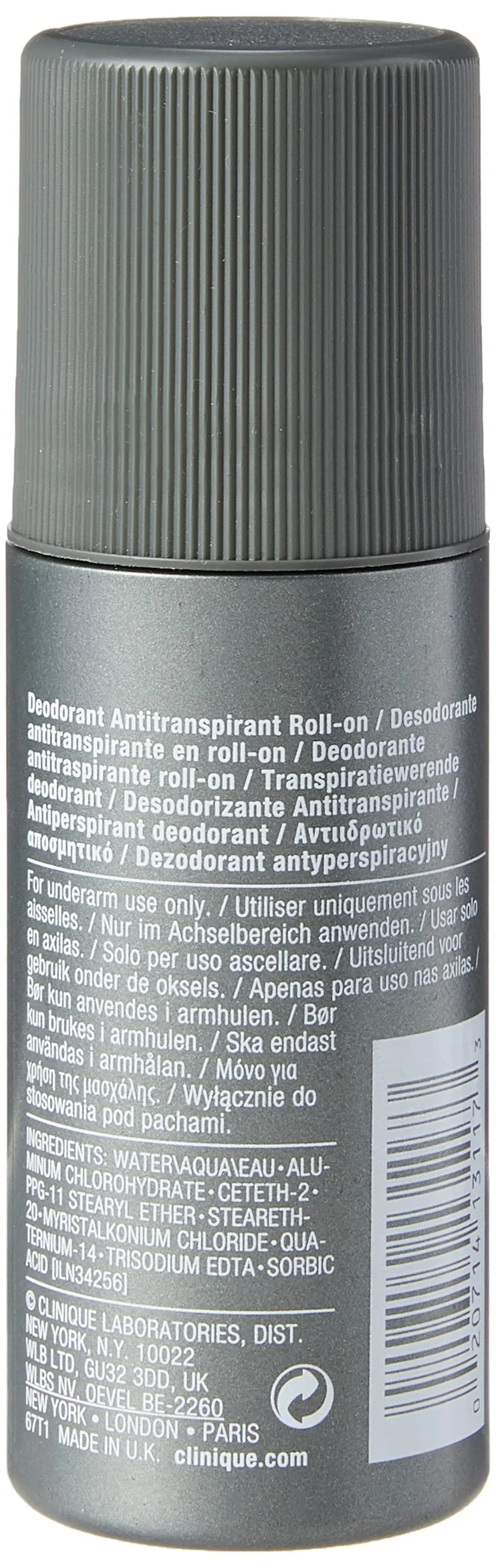 Clinique Deodorante Antitraspirante Roll-On Uomo 75 ml — Deodorante