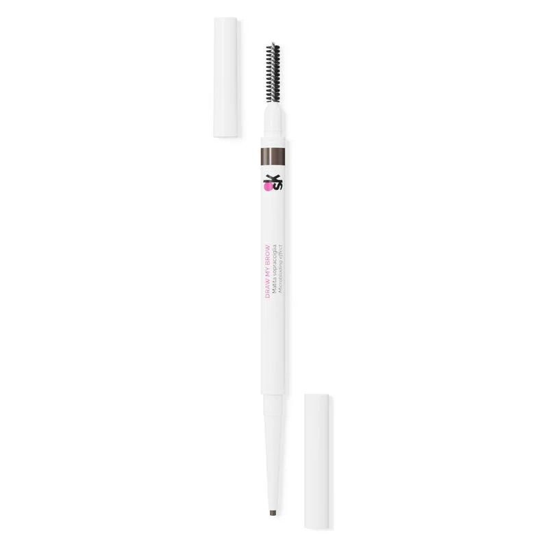 Overskin Draw My Brow Matita Sopracciglia Tratto Sottile 03 Castano Scuro — Matita Sopracciglia