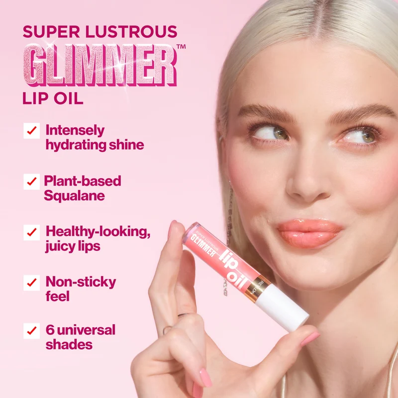 Revlon Super Lustrous Glimmer Olio Labbra 001 Candy Hearts 3,8 ml — Olio labbra