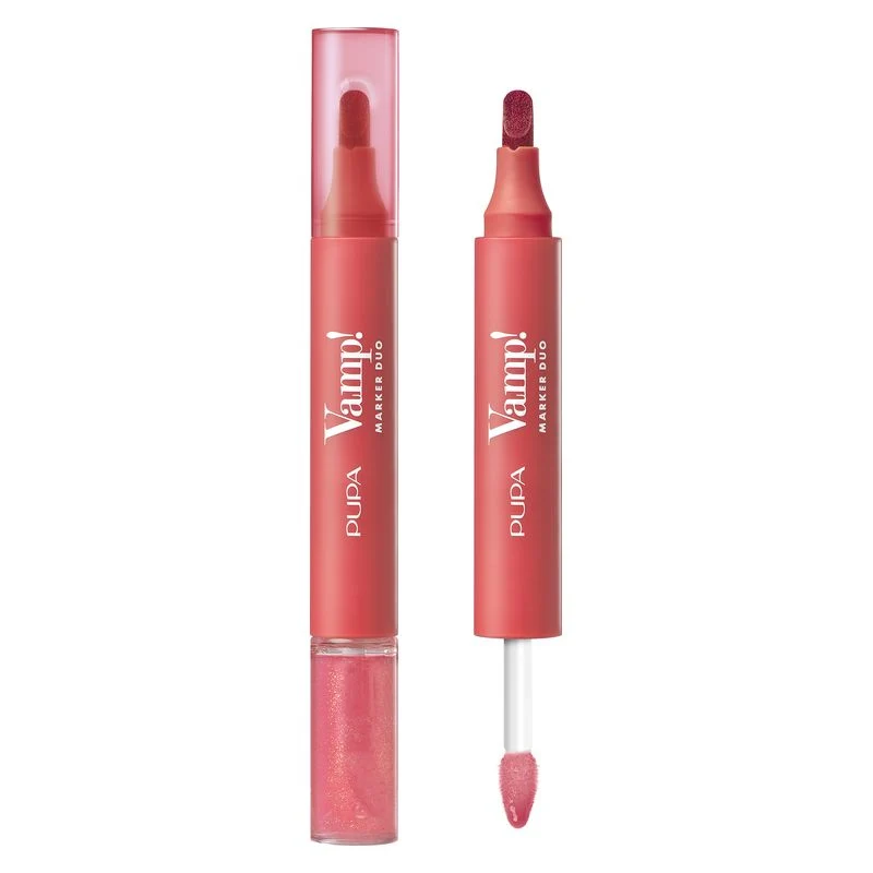 Pupa Vamp! Marker Duo 004 Lampone Piccante 4 ml — Lucidalabbra