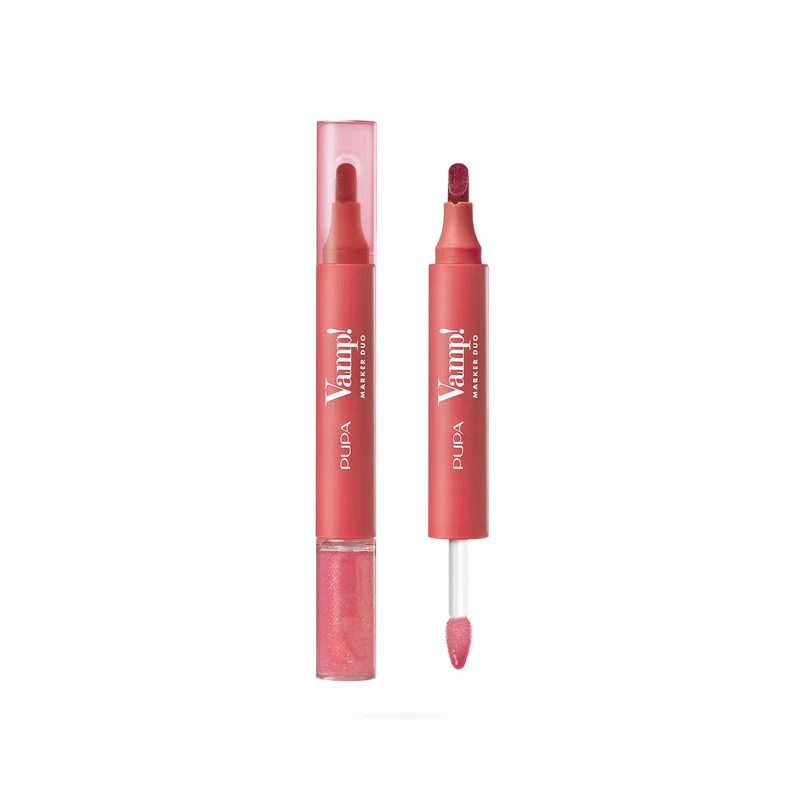 Pupa Vamp! Marker Duo 004 Lampone Piccante 4 ml — Lucidalabbra