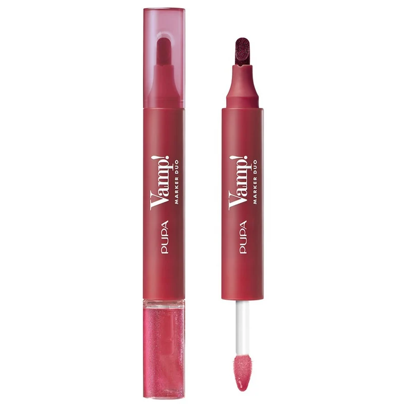 Pupa Vamp! Marker Duo 005 Cherry Granita 4 ml — Lucidalabbra
