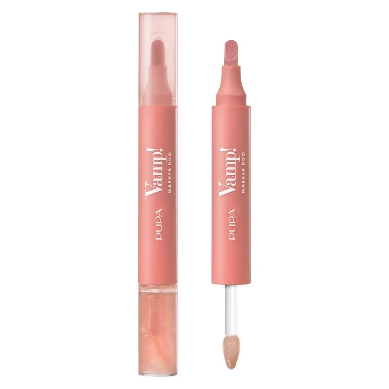 Pupa Vamp! Marker Duo 002 Frozen Rose 4 ml — Lucidalabbra