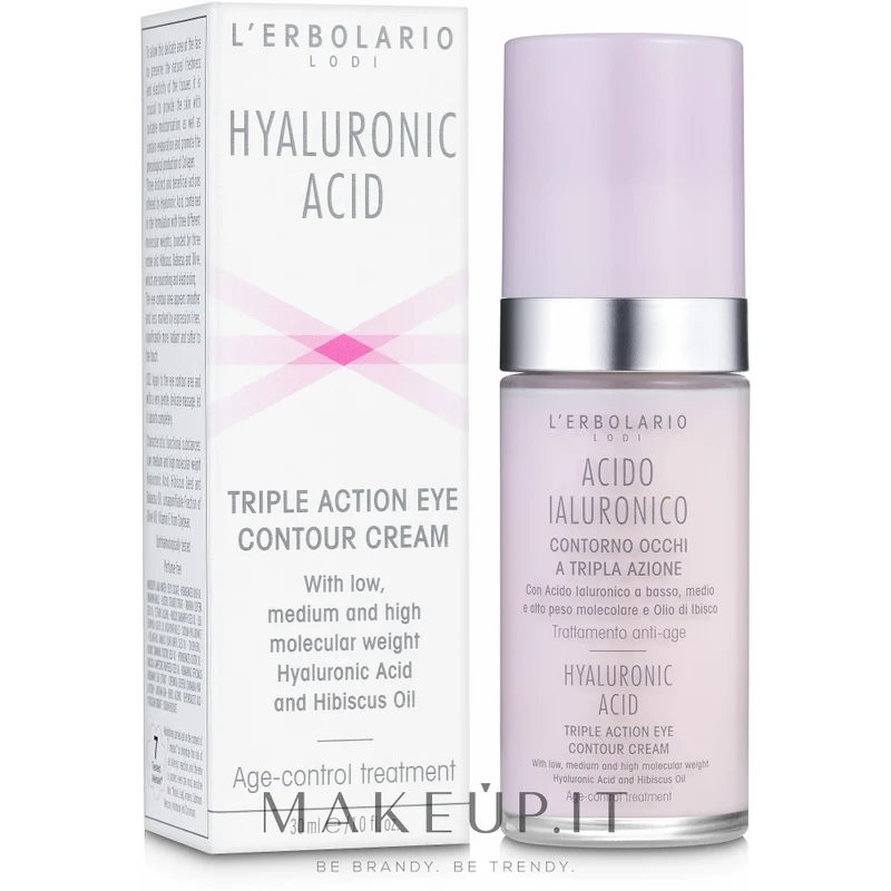 L'erbolario Acido Ialuronico Contorno Occhi Tripla Azione 30 ml — Contorno Occhi