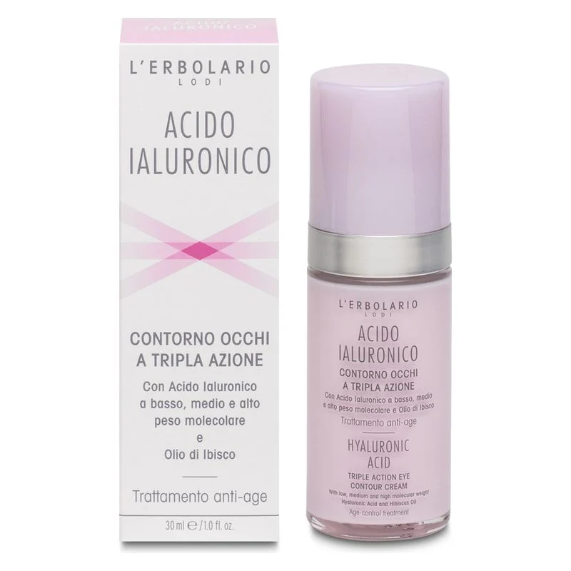 L'erbolario Acido Ialuronico Contorno Occhi Tripla Azione 30 ml — Contorno Occhi