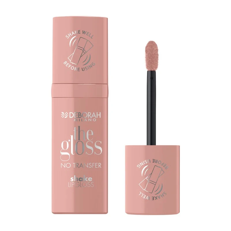 Deborah The Gloss No Transfer Shake Lipgloss 01 Nude Look 4 ml — Gloss labbra