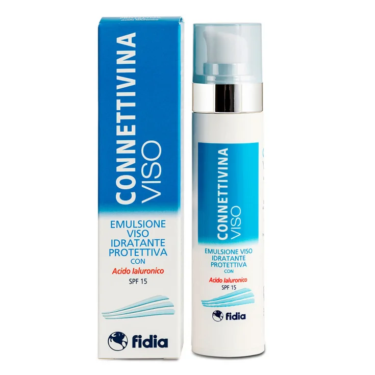 Connettivina Viso Emulsione Idratante Protettiva Con Acido Ialuronico SPF 15 50 ml — Solare