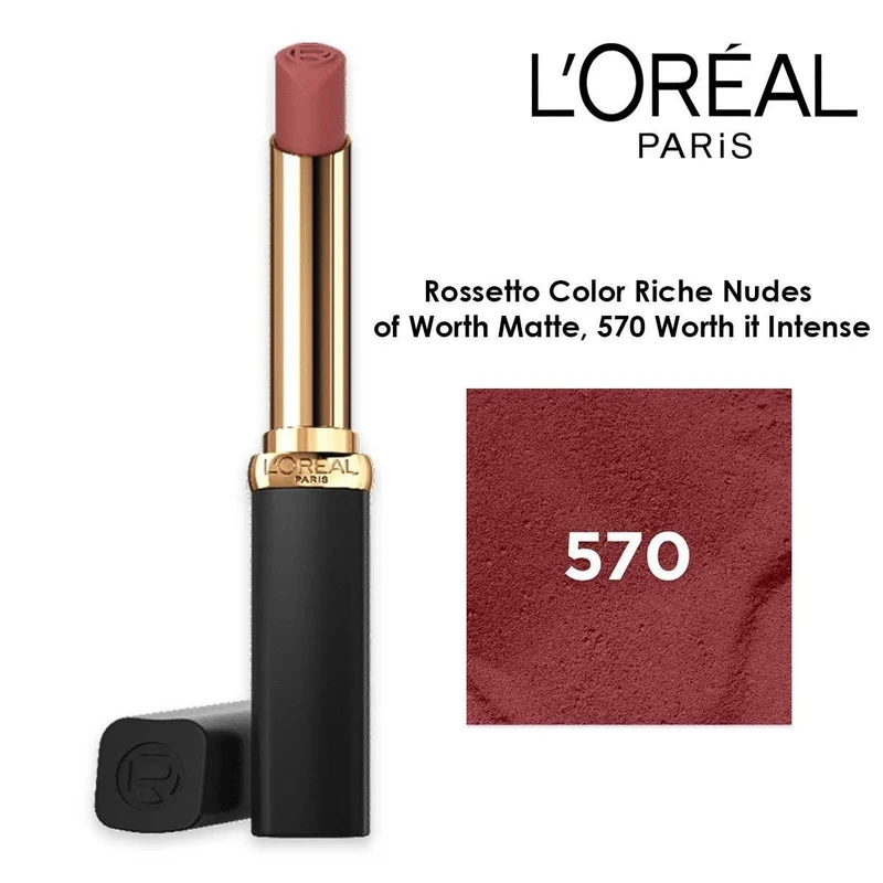 L'Oréal Paris Rossetto Color Riche Nude Intense Matte 570 Worth It Intense — Rossetto