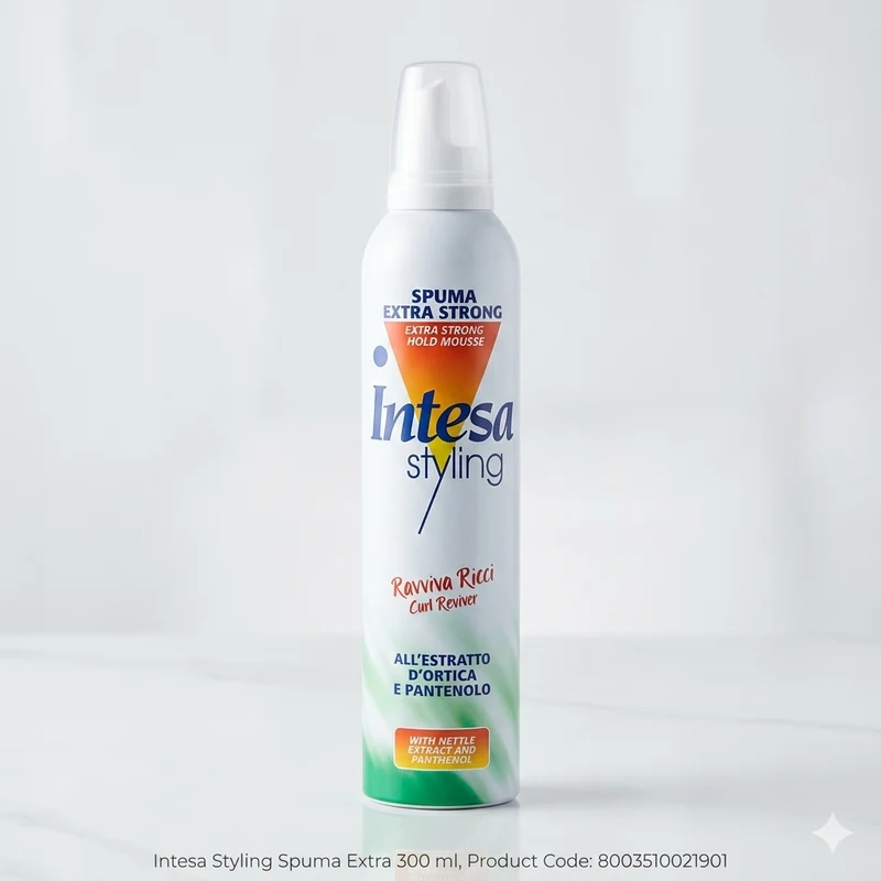 Intesa Spuma Styling Per Capelli Ricci All'estratto Di Ortica E Pantenolo 300 ml — Mousse Capelli