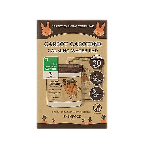 Skinfood - Pads apaisants à la carotène de carotte - 60 pads