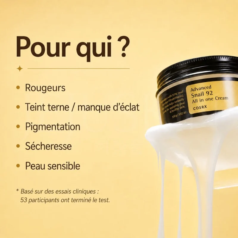 COSRX - Crème hydratante Advanced Snail 92 tout en un - 100g