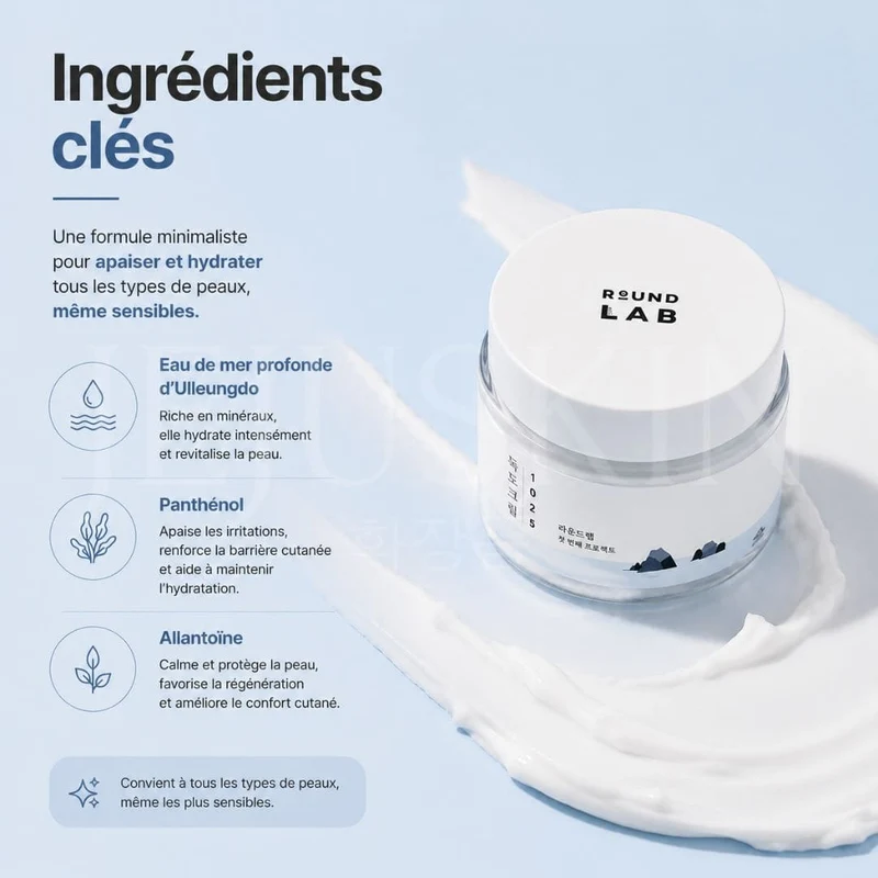 Round Lab - Crème hydratante Dokdo 1025 - 80ml