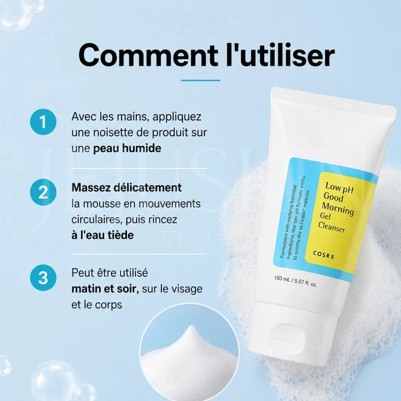 COSRX - Nettoyant au pH faible Good morning gel - 150ml