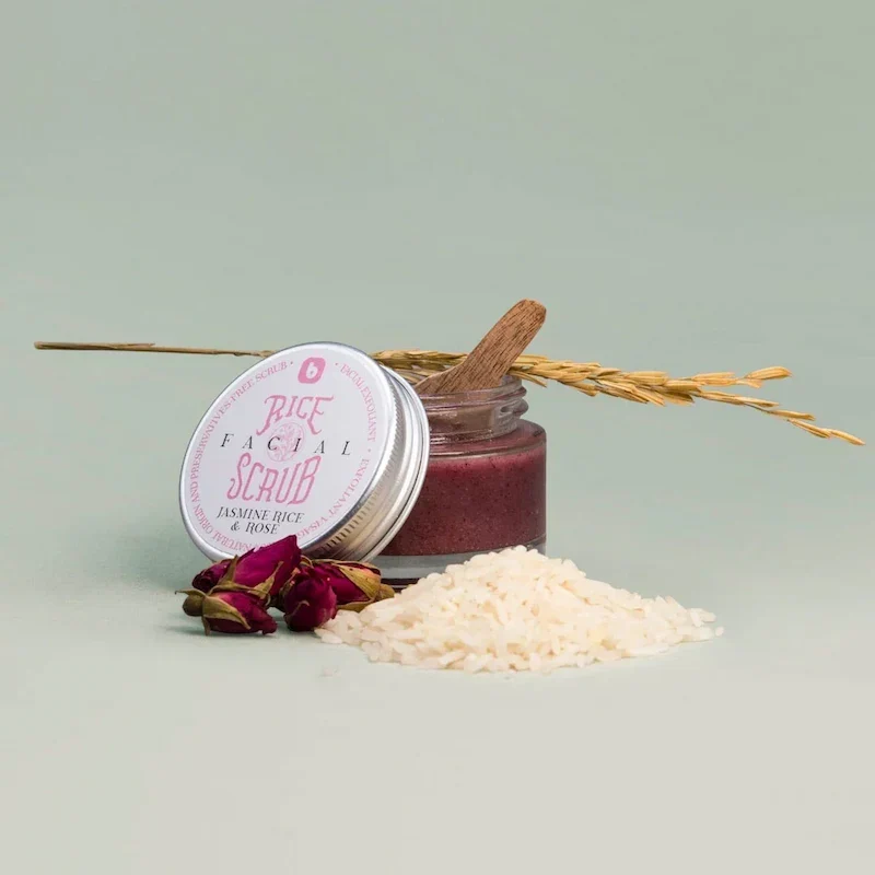 Gommage Visage au Riz Jasmin & Pétales de Rose - Bodia