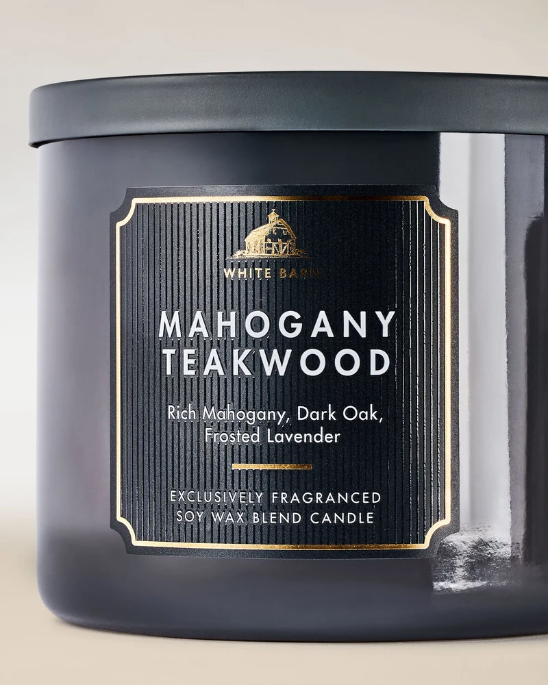 Mahogany Teakwood 3-Wick Candle