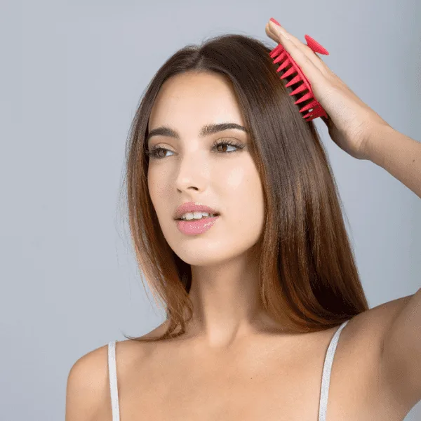 Brosse de Massage Cuir Chevelu Silicone