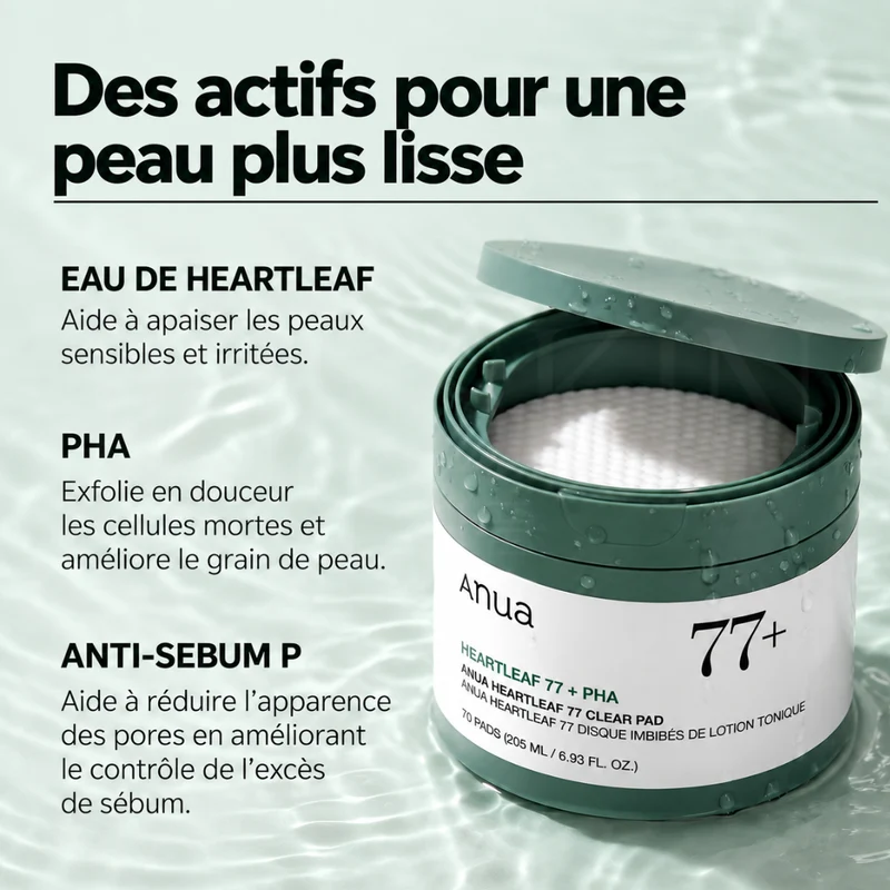 Anua - Pads purifiants Heartleaf 77% - 205ml