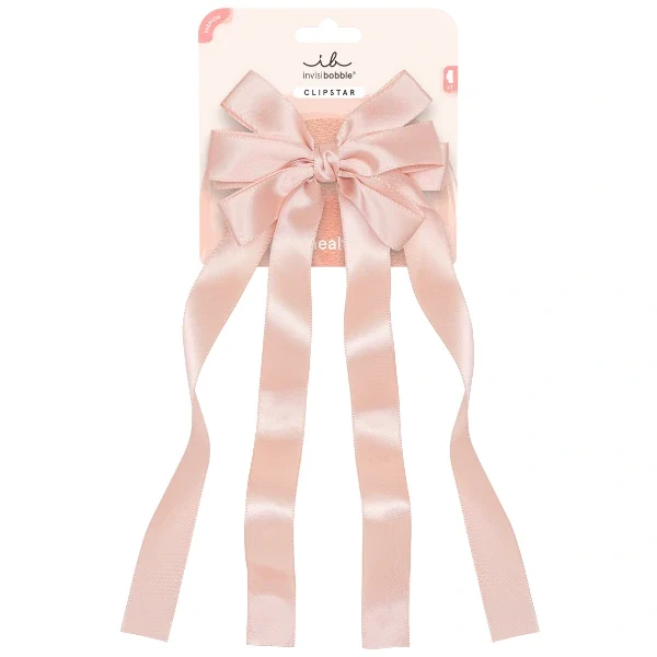 Pince à Cheveux Ruban Nœud Rose - Invisibobble