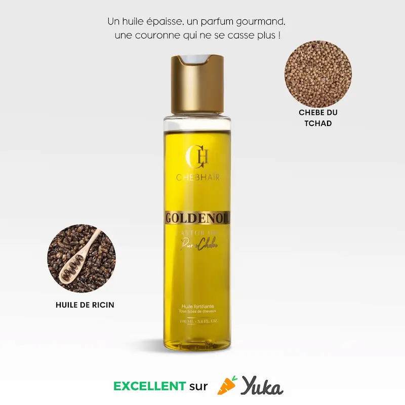 Huile Fortifiante Chebe Ricin GoldenOil - Chebhair