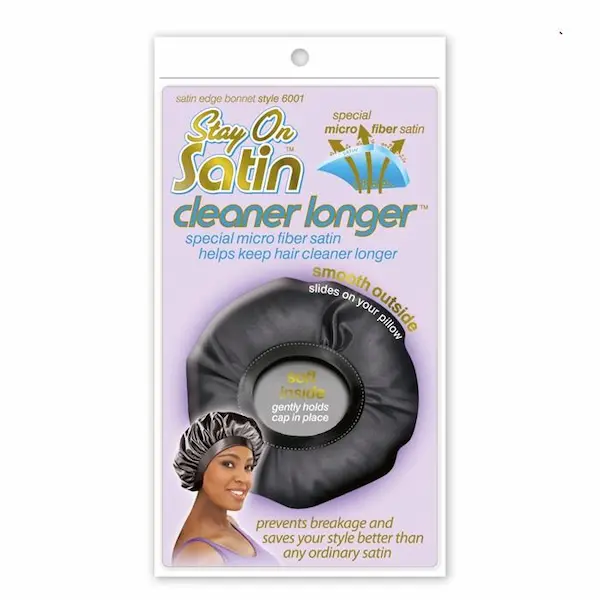 Bonnet Nuit Noir Aéré - Stay On Satin