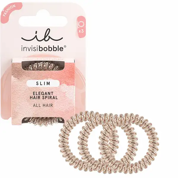 Elastiques à Spirales SLIM Bronze Me Pretty X3 - Invisibobble