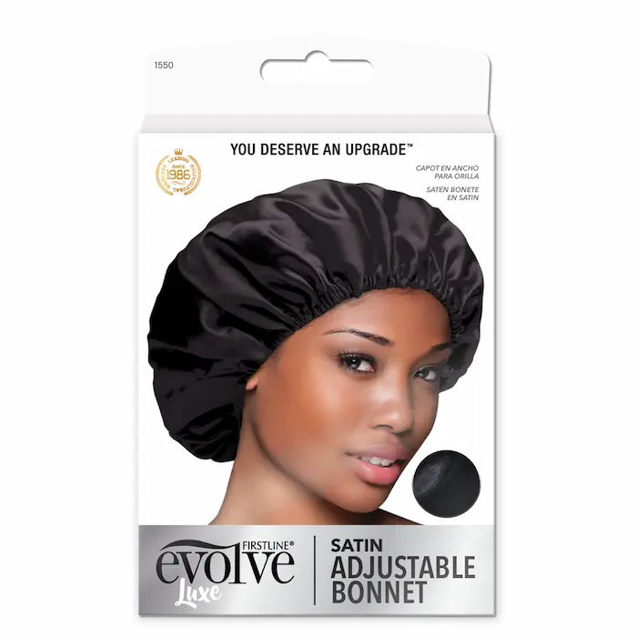 Bonnet Nuit Satin Rond avec attaches - Evolve Luxe